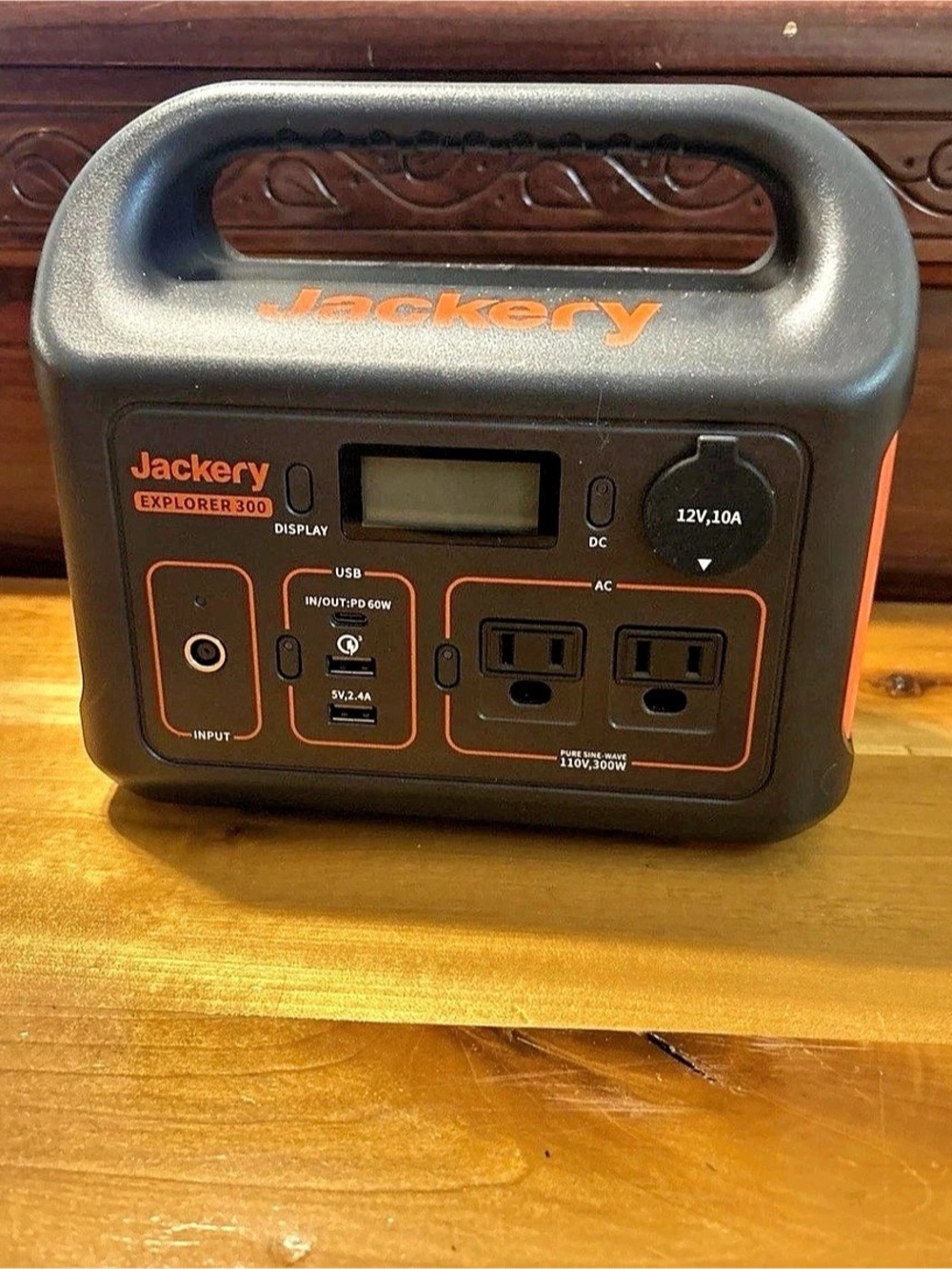 Jackery Explorer 300 Portable Power Station Black & Orange